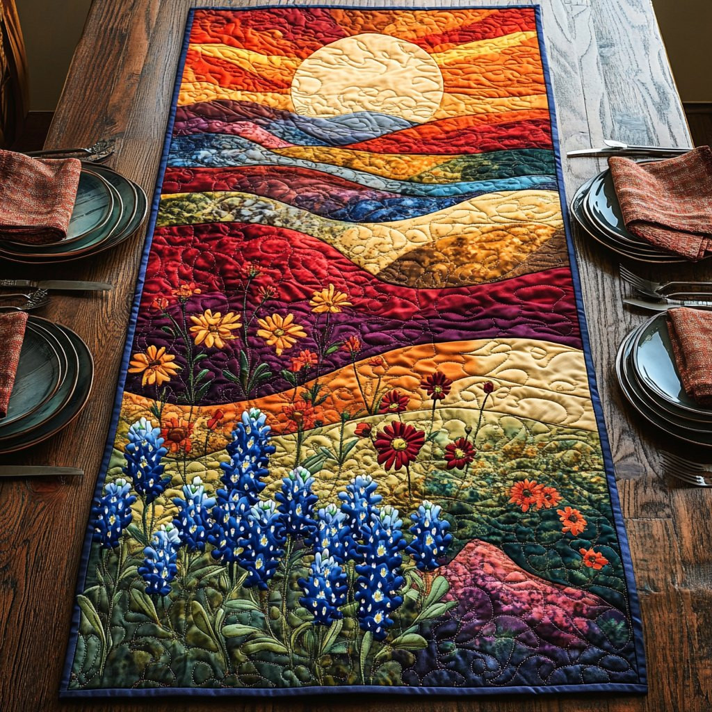 Bluebonnet Horizon Table Runner - Made to Order TABLE928
