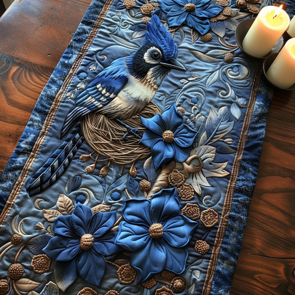 Blue Jewel Table Runner - Made to Order TABLE928
