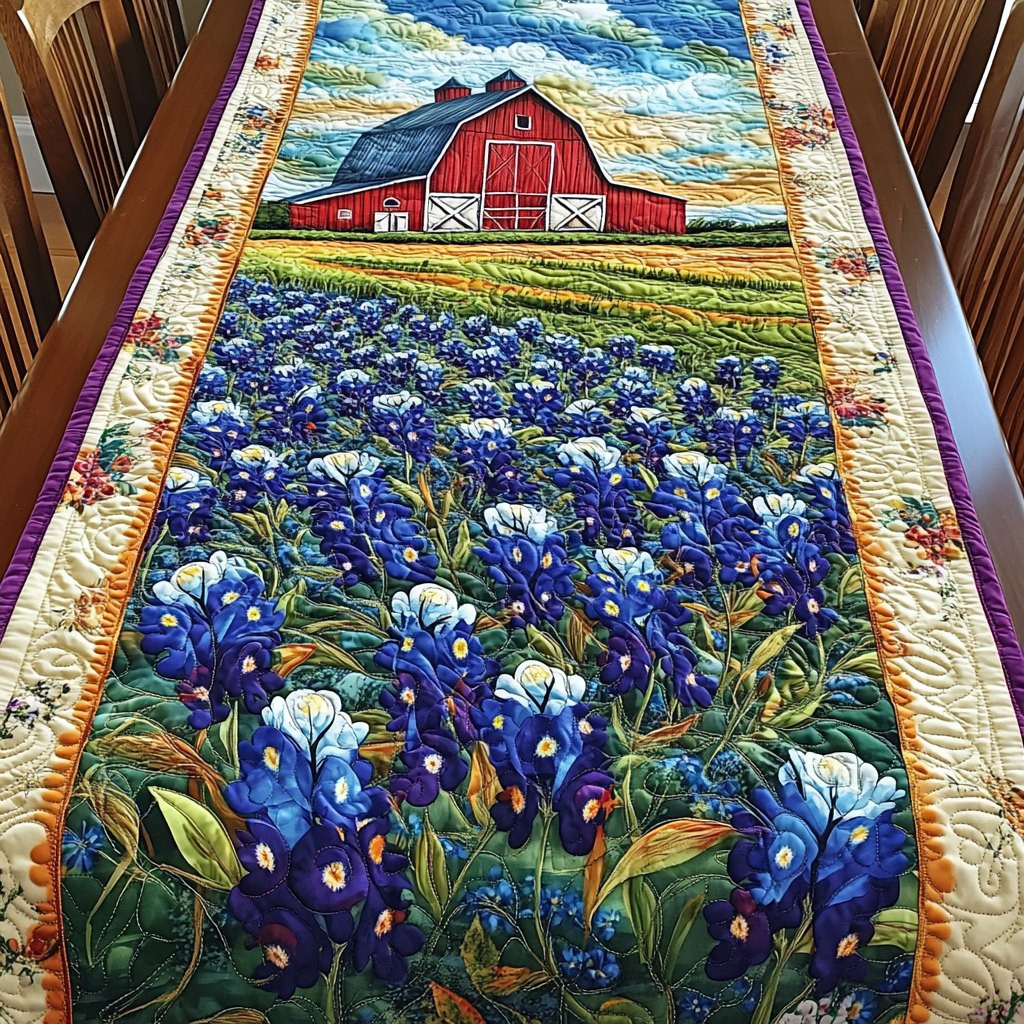 Bluebonnet Bloom Table Runner - Made to Order TABLE928