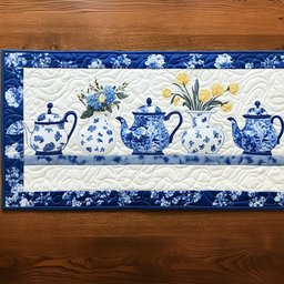 Blue Line Table Runner - Made to Order TABLE928