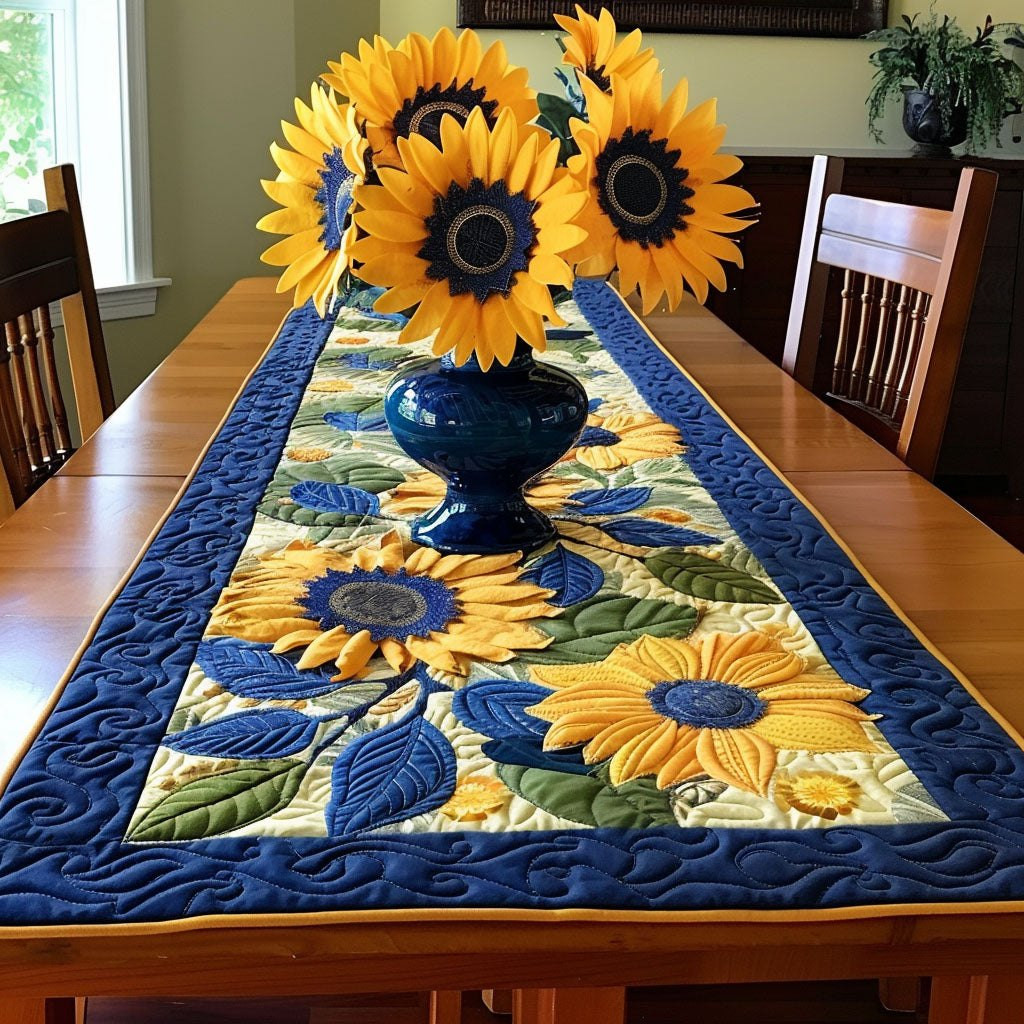 Blue Horizon Sunflower Table Runner - Made to Order TABLE928