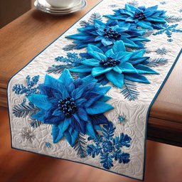 Blue Winter Charm Table Runner - Made to Order TABLE928