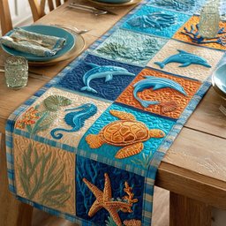 Blue Shells Table Runner - Made to Order TABLE928
