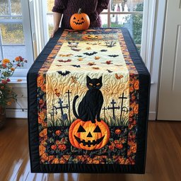 Black Cat Magic Halloween Table Runner - Made to Order TABLE928