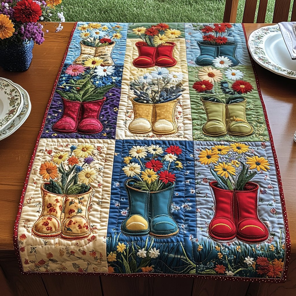 Bloom Boots Table Runner - Made to Order TABLE928