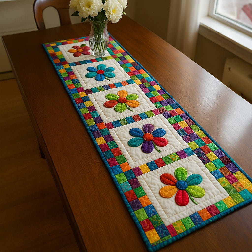 Blooming Patchwork Table Runner - Made to Order TABLE928