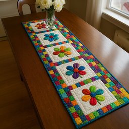 Blooming Patchwork Table Runner - Made to Order TABLE928