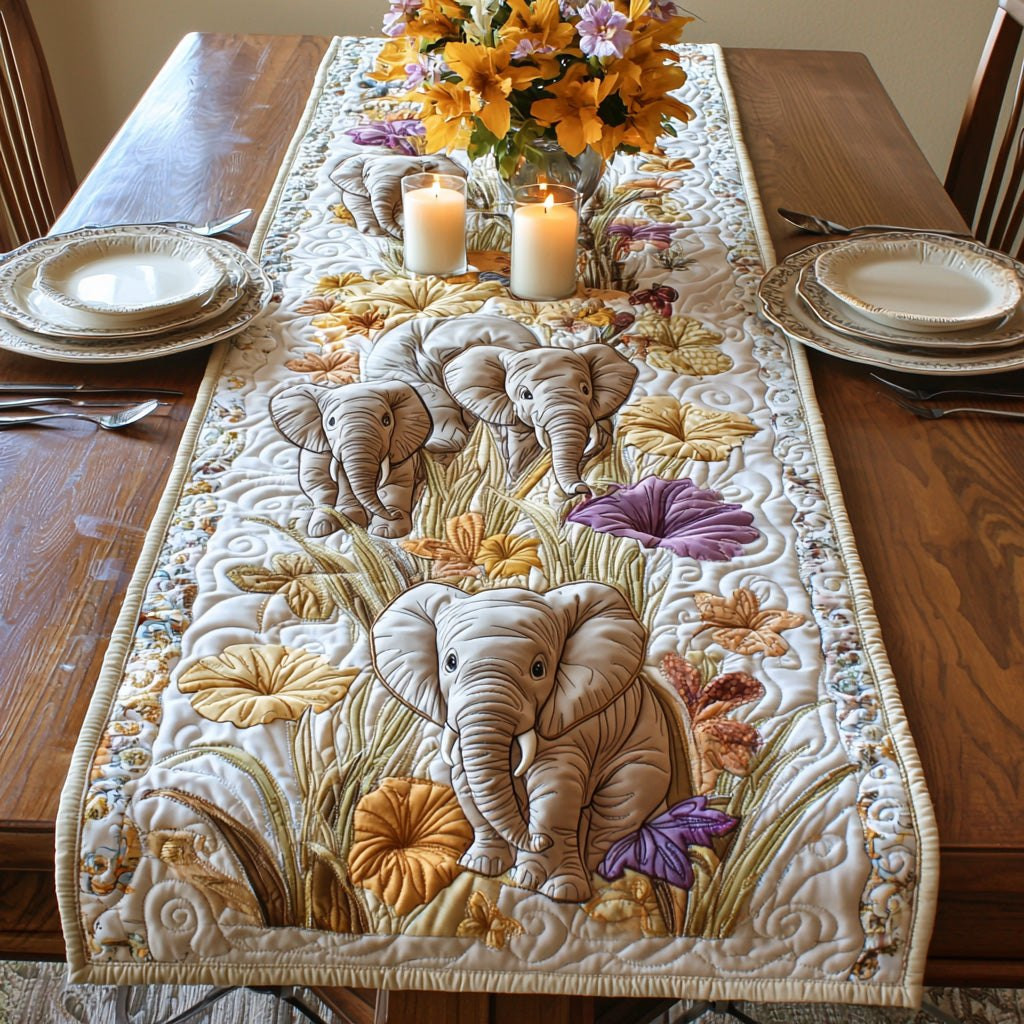 Blooming Baby Elephant Table Runner - Made to Order TABLE928