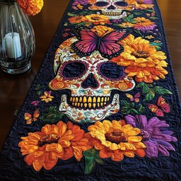 Blooming Calavera Table Runner - Made to Order TABLE928