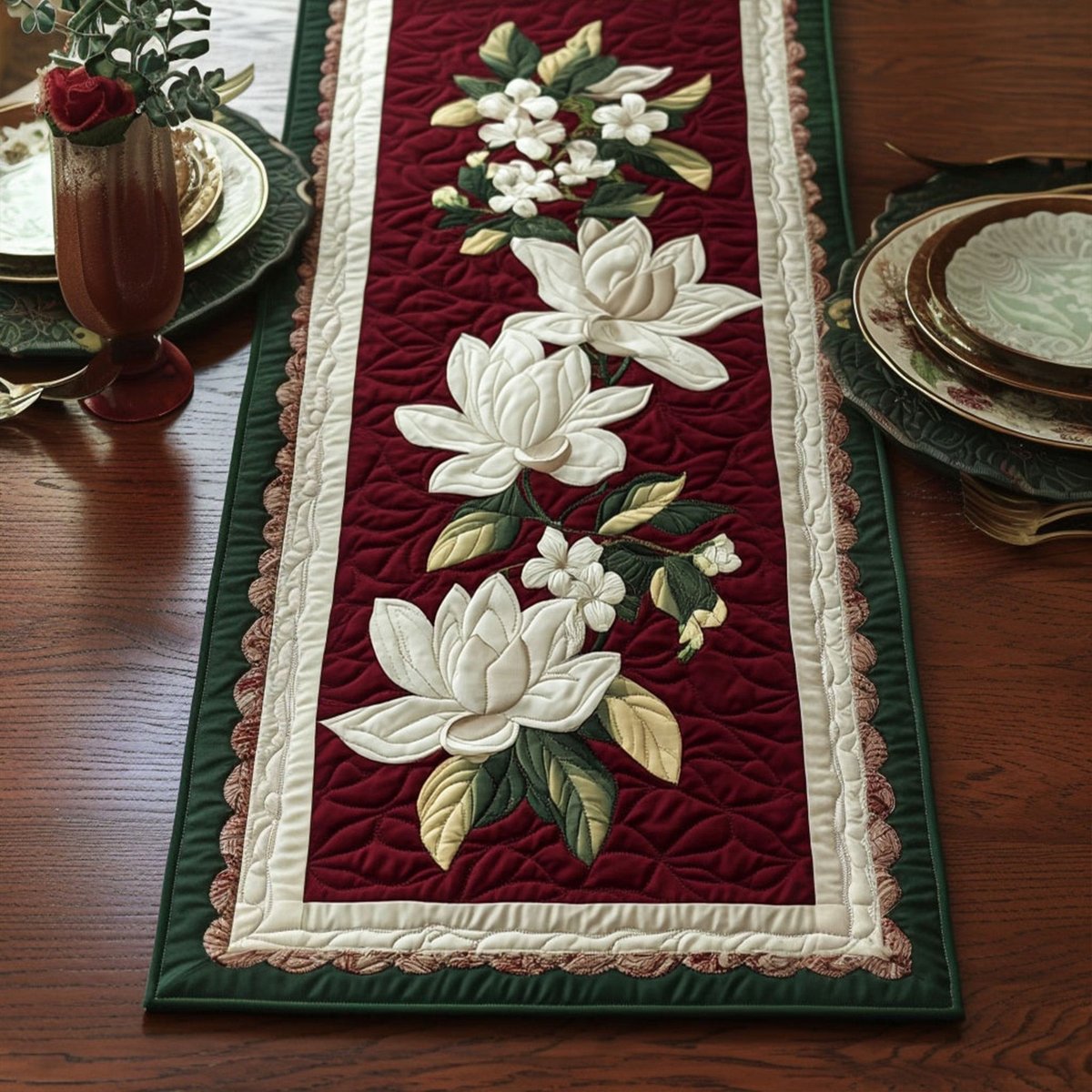 Bloom of Elegance Table Runner - Made to Order TABLE928