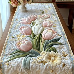 Blooming Tulips Table Runner - Made to Order TABLE928