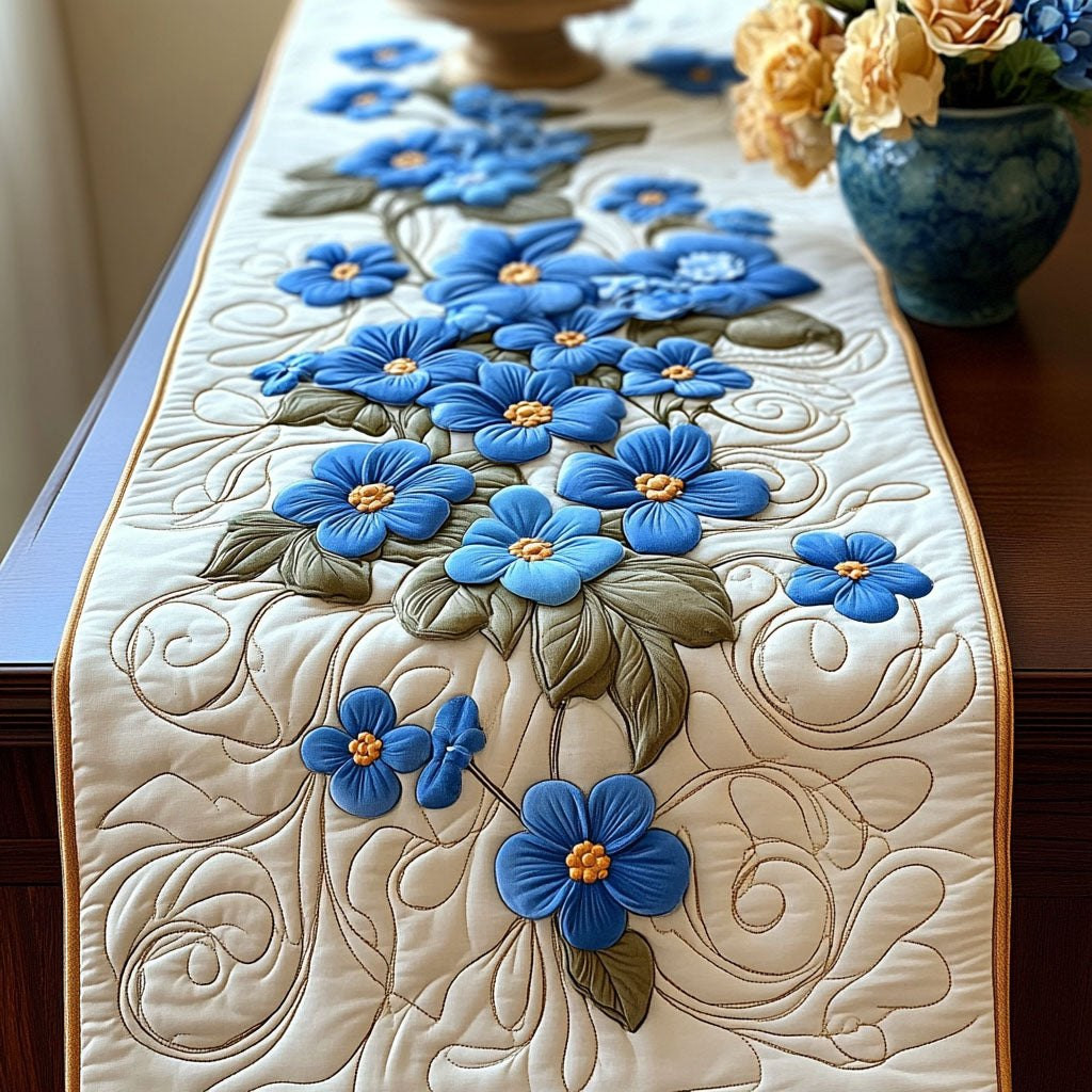 Blue Bloom Bliss Table Runner - Made to Order TABLE928