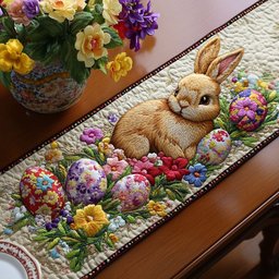 Blossom Bunny Joy Table Runner - Made to Order TABLE928