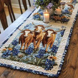 Blue Bloom Table Runner - Made to Order TABLE928