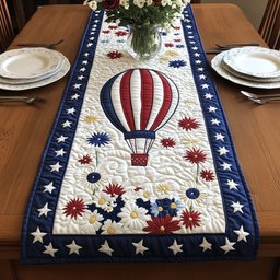 Balloons of Liberty Table Runner - Made to Order TABLE928