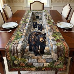Black Bear Table Runner - Made to Order TABLE928