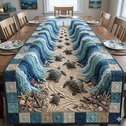 Baby Turtles Crossing the Sand Table Runner - Made to Order TABLE928