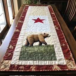 Bear and Star Table Runner - Made to Order TABLE928