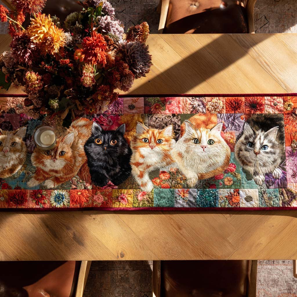 Autumn Whiskers Table Runner - Made to Order TABLE928