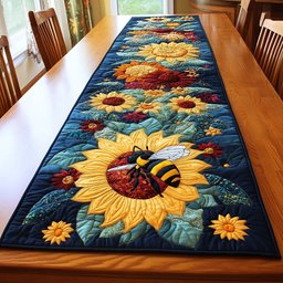 Bee and Ladybug on Sunflower Table Runner - Made to Order TABLE928