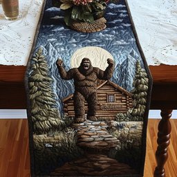Bigfoot Cabin Night Table Runner - Made to Order TABLE928
