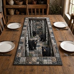Bears in the Birch Forest Table Runner - Made to Order TABLE928