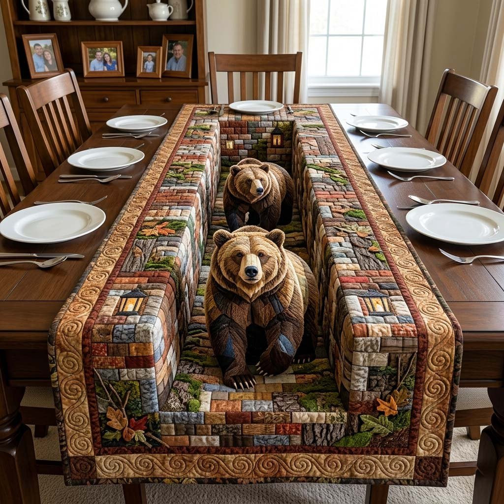 Bear Tunnel Table Runner - Made to Order TABLE928