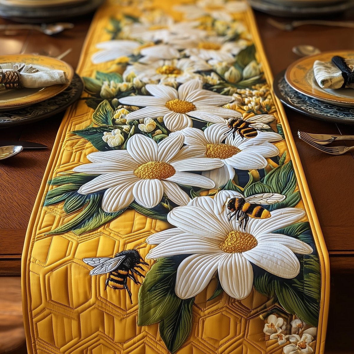 Bee Table Runner - Made to Order TABLE928
