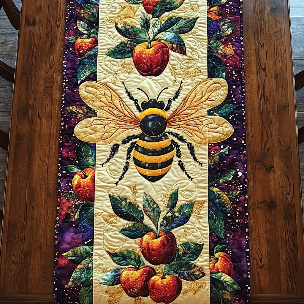 Bee with Fruit and Leaves Table Runner - Made to Order TABLE928