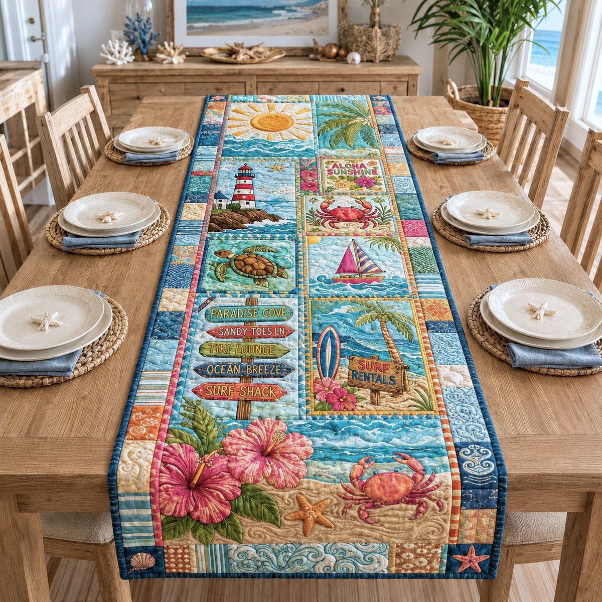Beach Summer Table Runner - Made to Order TABLE928