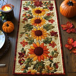 Autumn Sunflower Serenade Table Runner - Made to Order TABLE928