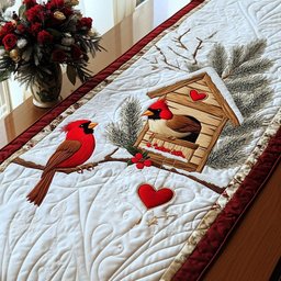 Birdhouse Love Table Runner - Made to Order TABLE928
