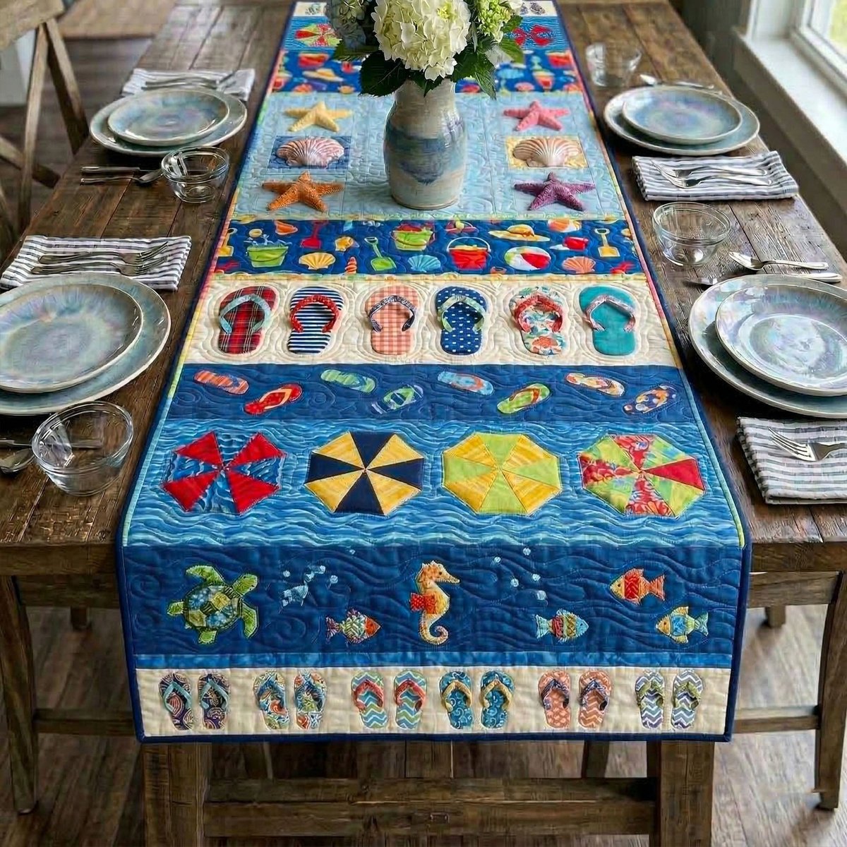 Beachside Days Table Runner - Made to Order TABLE928