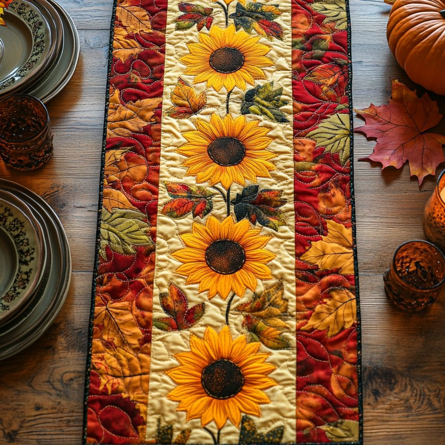 Autumn Sunflower Flair Table Runner - Made to Order TABLE928