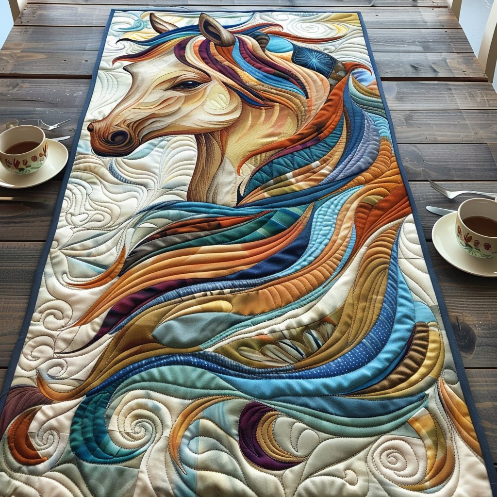 Artistic Horse Table Runner - Made to Order TABLE928