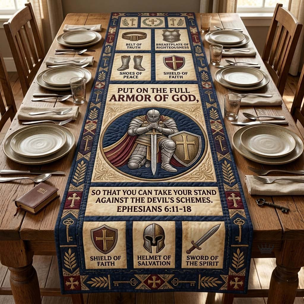 Armor Scripture Table Runner - Made to Order TABLE928