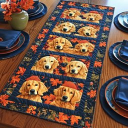 Autumn Retriever Path Table Runner - Made to Order TABLE928