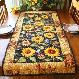 Autumn Gold Bloom Table Runner - Made to Order TABLE928