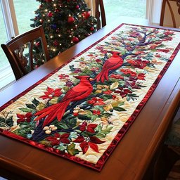 Autumn Cardinal Whispers Table Runner - Made to Order TABLE928