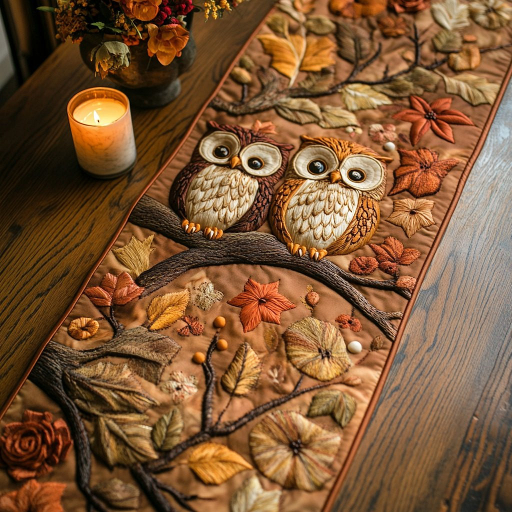 Autumn Owls Table Runner - Made to Order TABLE928