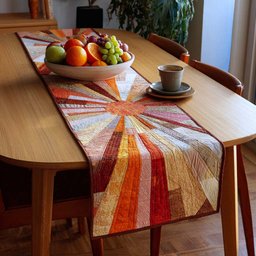 Amber Sunburst Rays Table Runner - Made to Order TABLE928