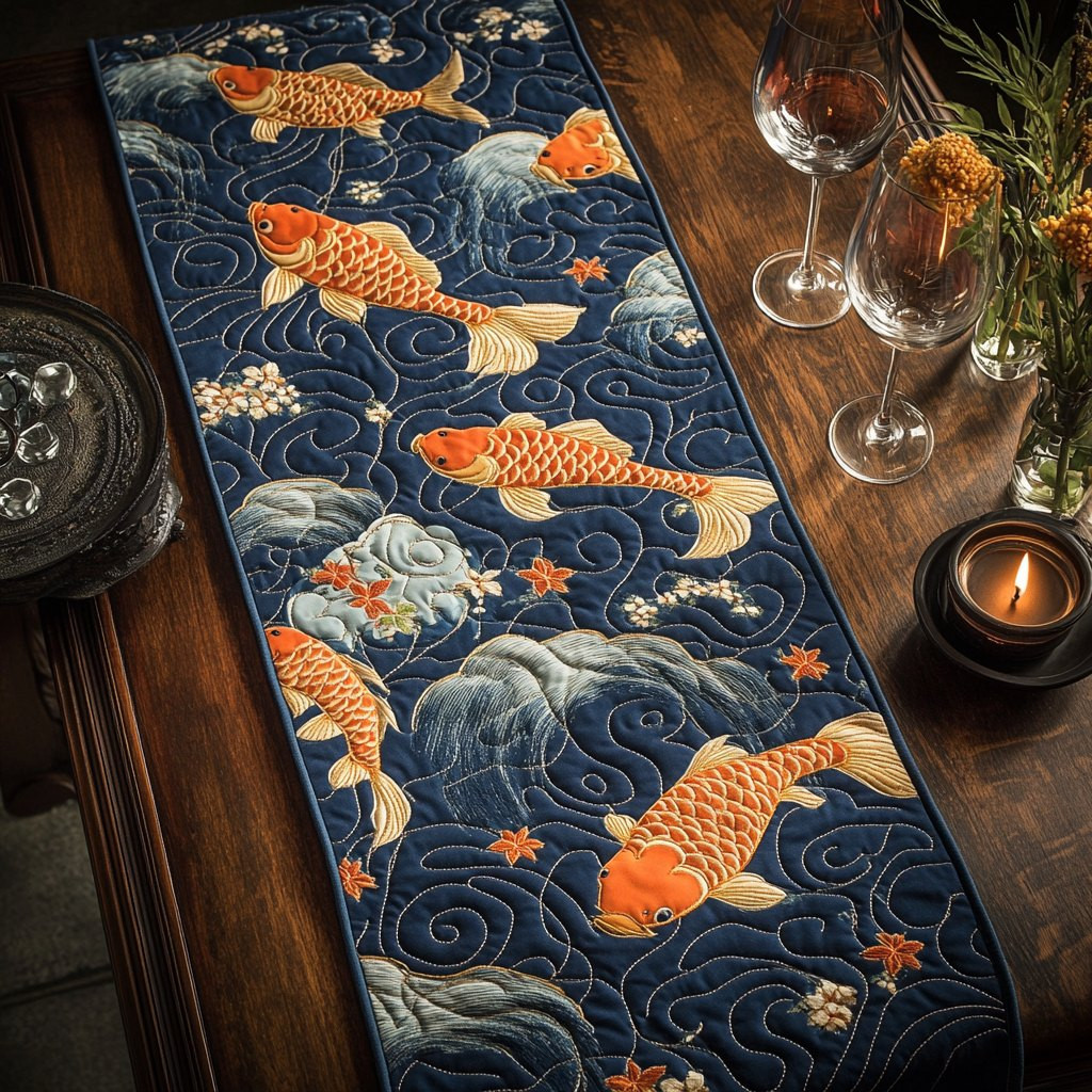 Aqua Flow Table Runner - Made to Order TABLE928