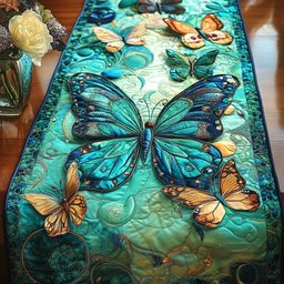 Aqua Dream Wings Table Runner - Made to Order TABLE928
