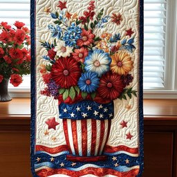 Americana Blossoms Table Runner - Made to Order TABLE928