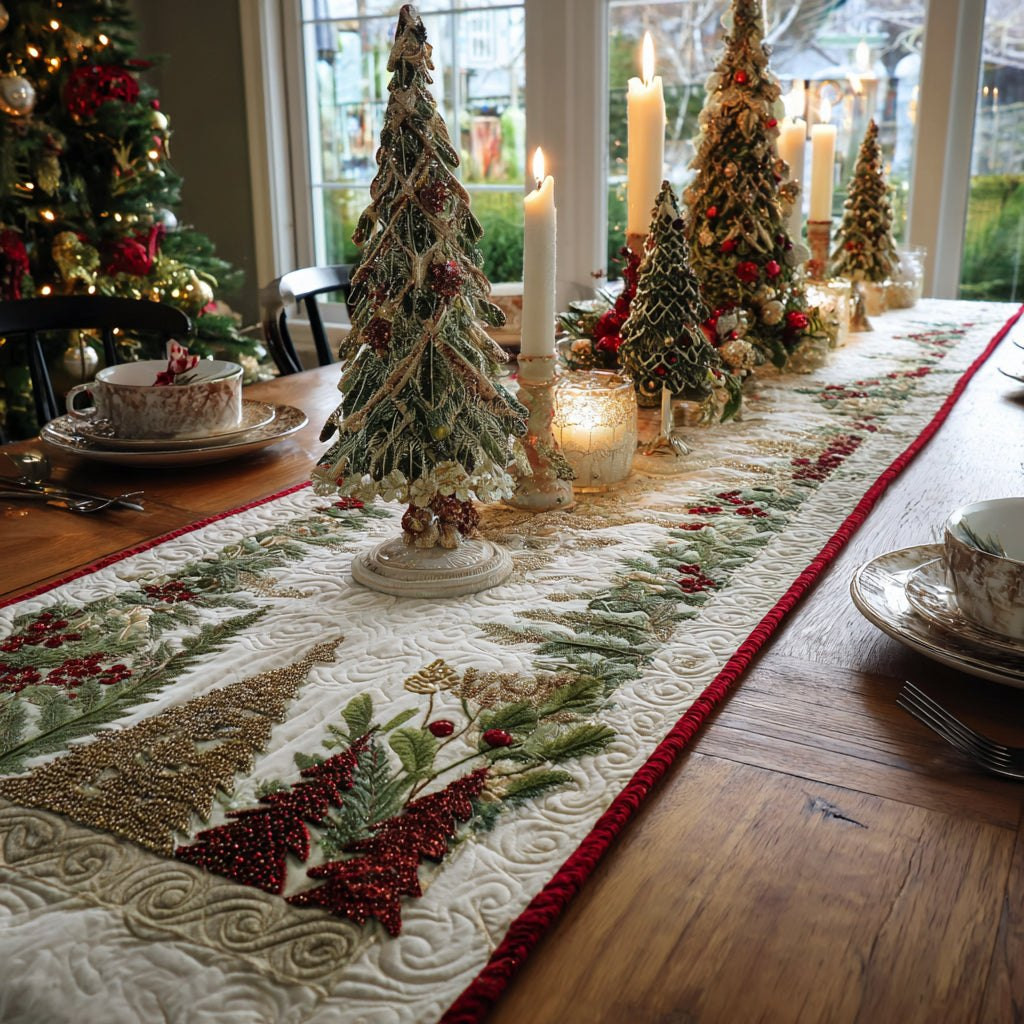 Yuletide Trees Table Runner - Made to Order TABLE928