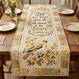 All That You Do in Love Table Runner - Made to Order TABLE928