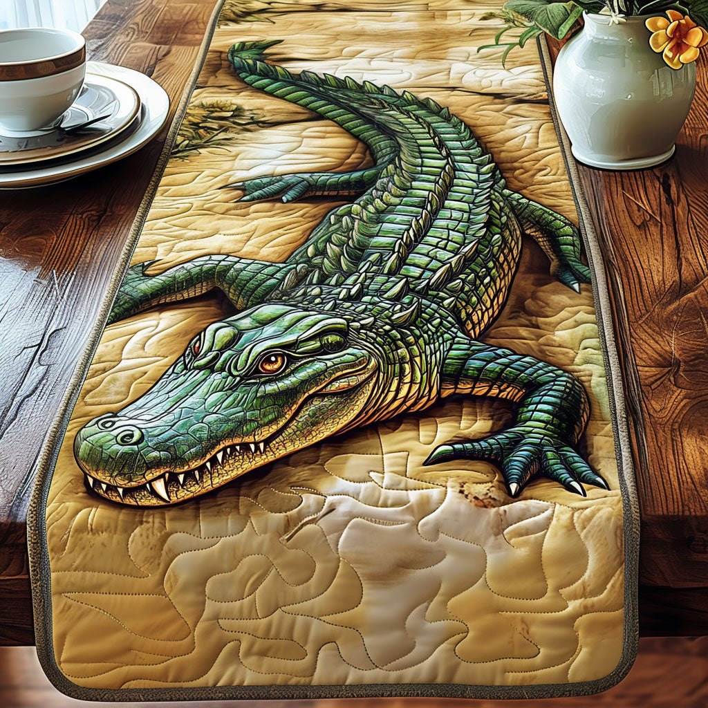 Alligator in Nature Table Runner - Made to Order TABLE928