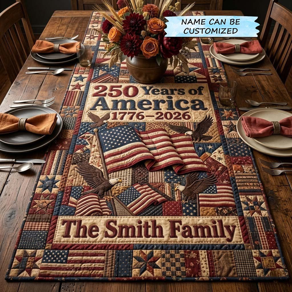 250 Years of America Panel Table Runner - Made to Order TABLE928
