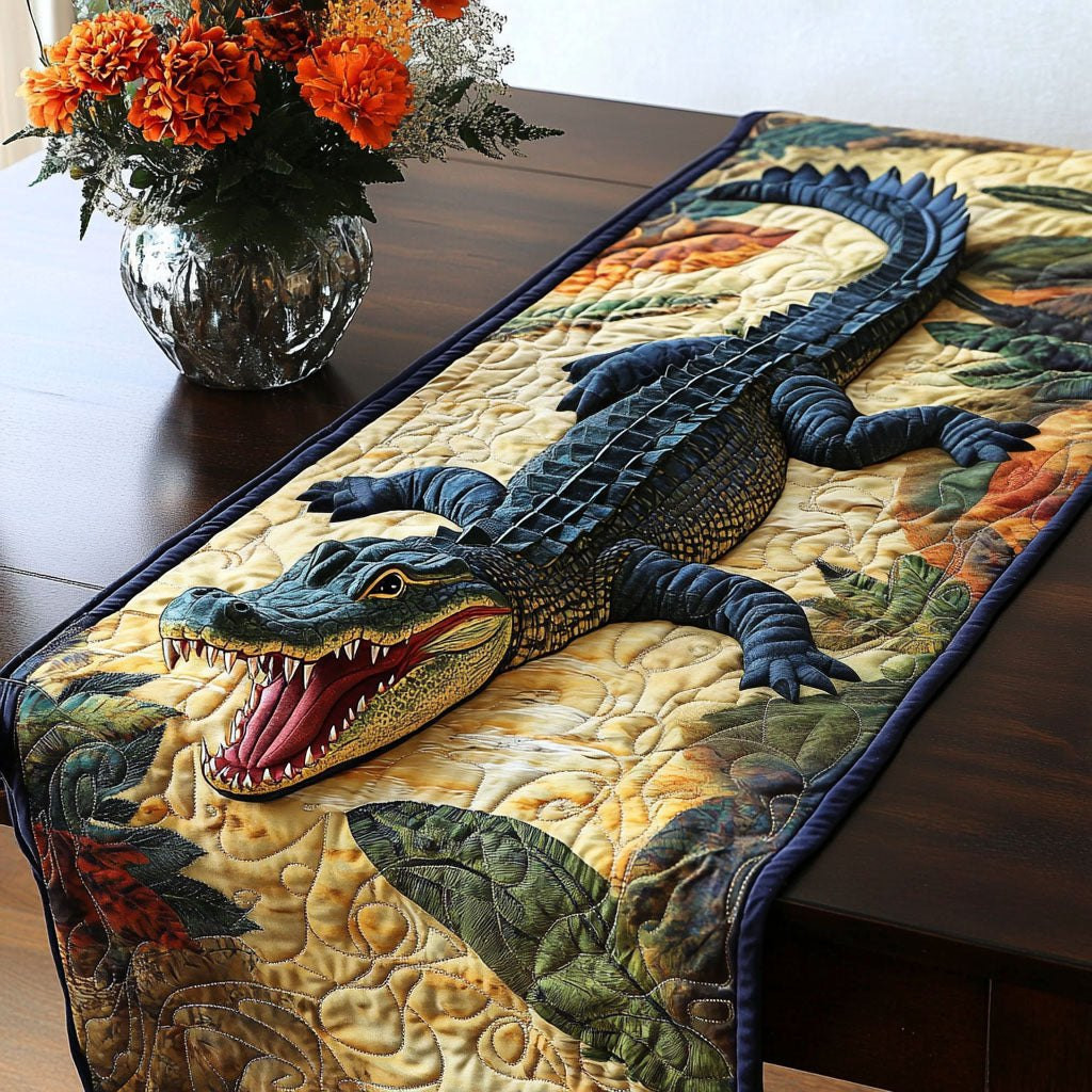 Alligator on the Hunt Table Runner - Made to Order TABLE928