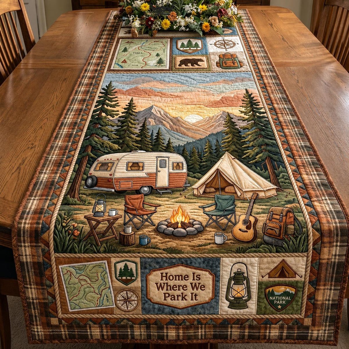 Adventure Rv Table Runner - Made to Order TABLE928